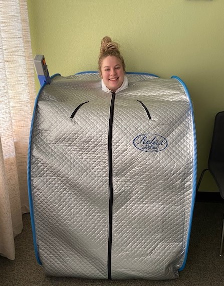 Our infrared sauna at work